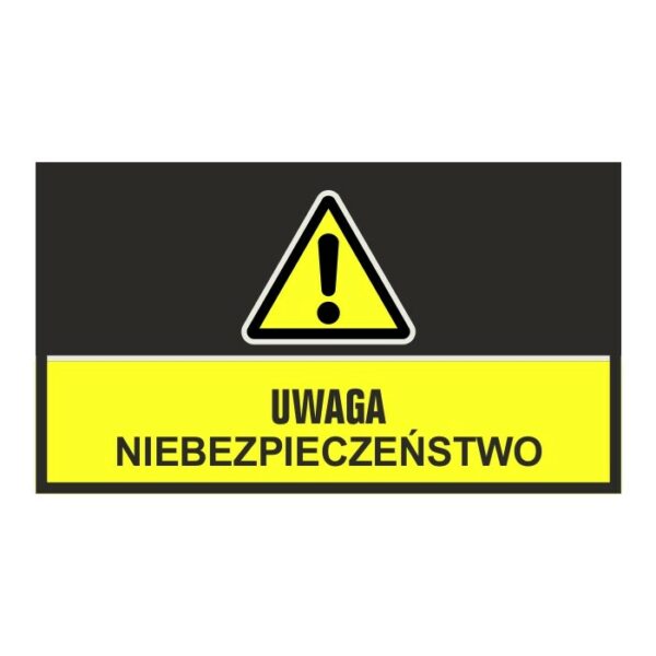 Mata podłogowa oznakowanie ostrzegawcze - uwaga niebezpieczenstwo (wym. 85x150 cm)