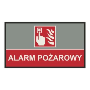Mata podłogowa oznakowanie ppoż - alarm pożarowy (wym. 85x150 cm)