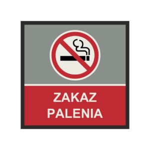 Mata podłogowa oznakowanie zakazu - zakaz palenia (wym. 85x85 cm)