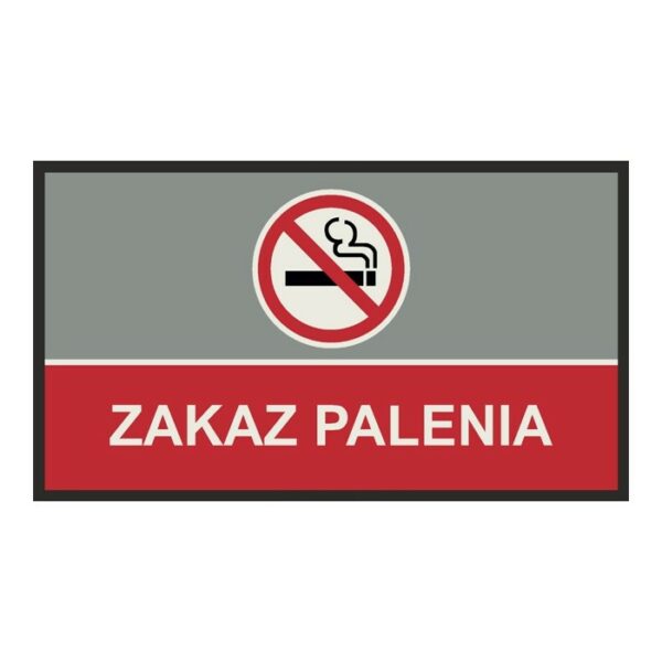 Mata podłogowa oznakowanie zakazu - zakaz palenia (wym. 85x150 cm)